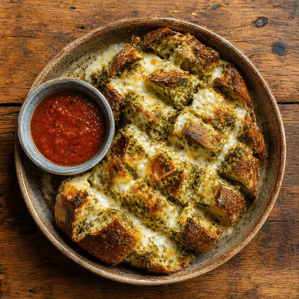 Cheesy Pesto Pull-Apart Bread