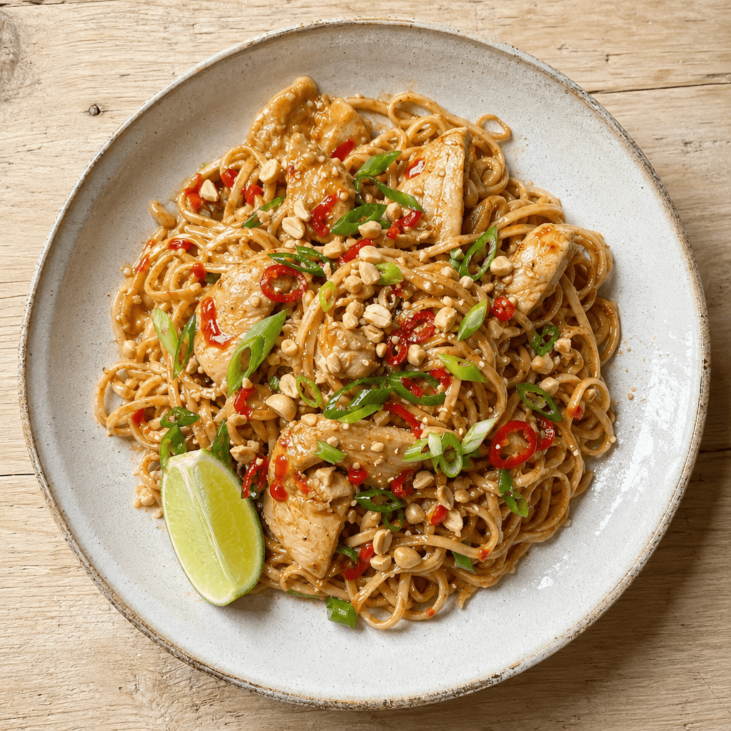 Thai Peanut Chicken Noodles
