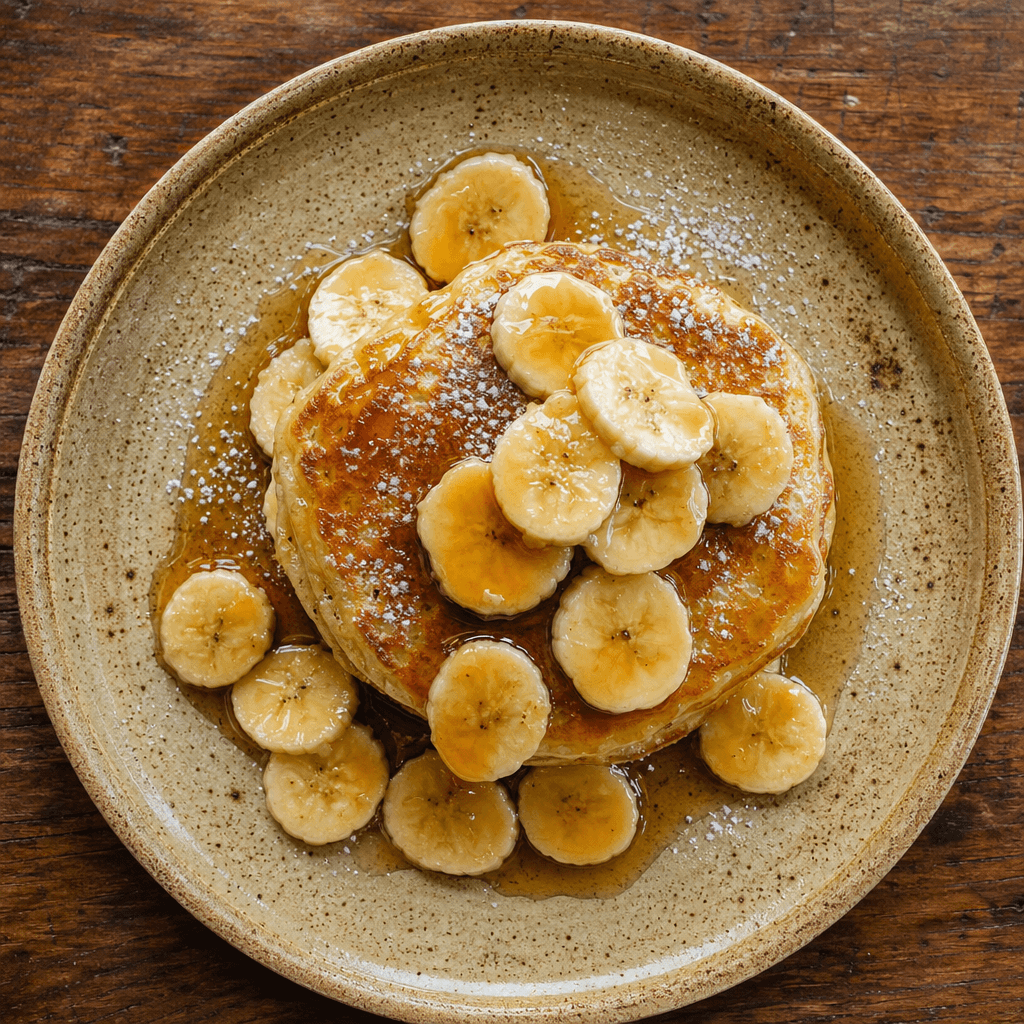 Pancakes with Banana & Maple Syrup