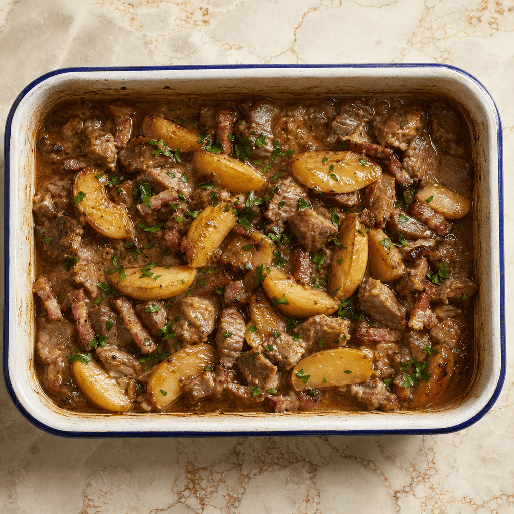 Slow Cooked Pork & Apple Casserole