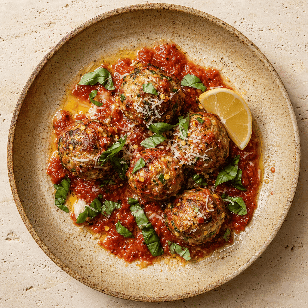 Turkey and Courgette Meatballs with Tomato Sauce