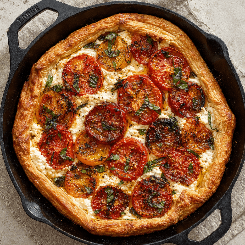 Slow-Roasted Tomato & Ricotta Tart