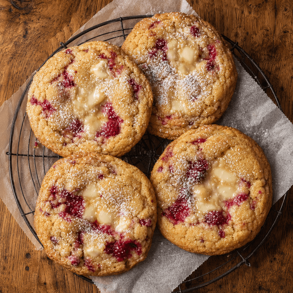White Chocolate & Raspberry Biscuits