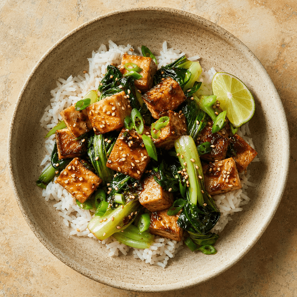 Crispy Tofu with Sesame Rice