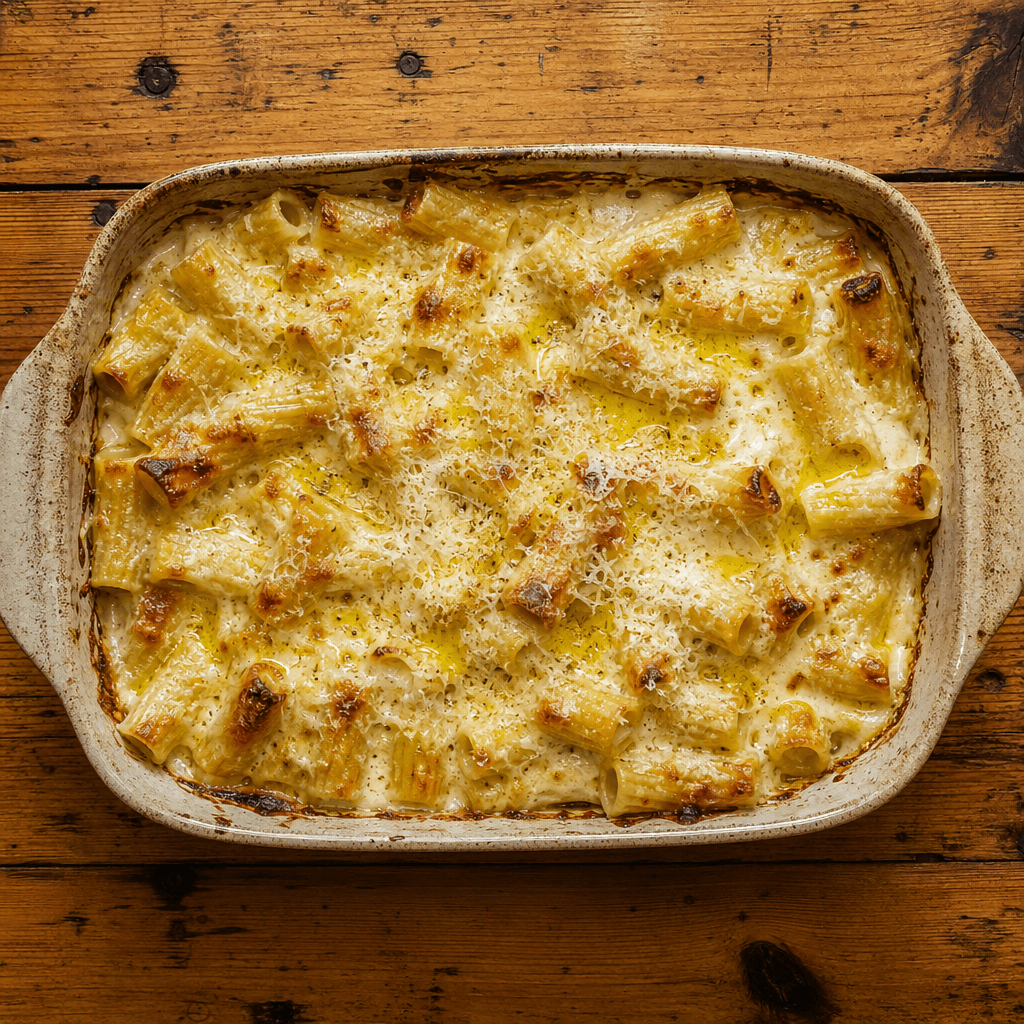 Three Cheese Pasta Bake