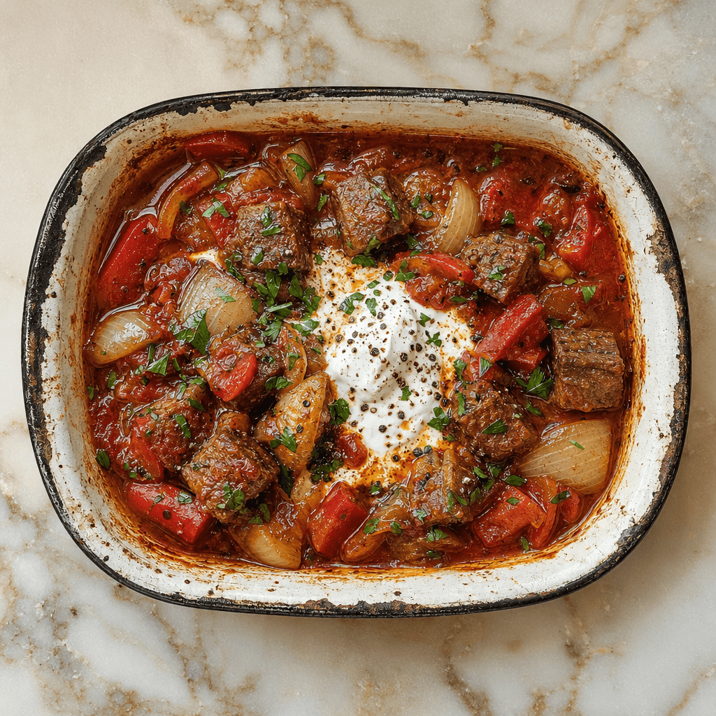 Hungarian Goulash with Soured Cream