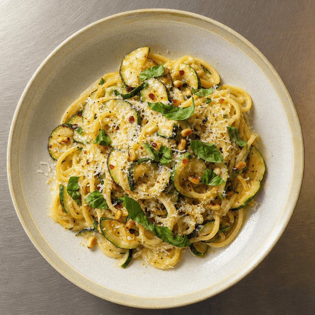 Creamy Lemon Courgette Pasta