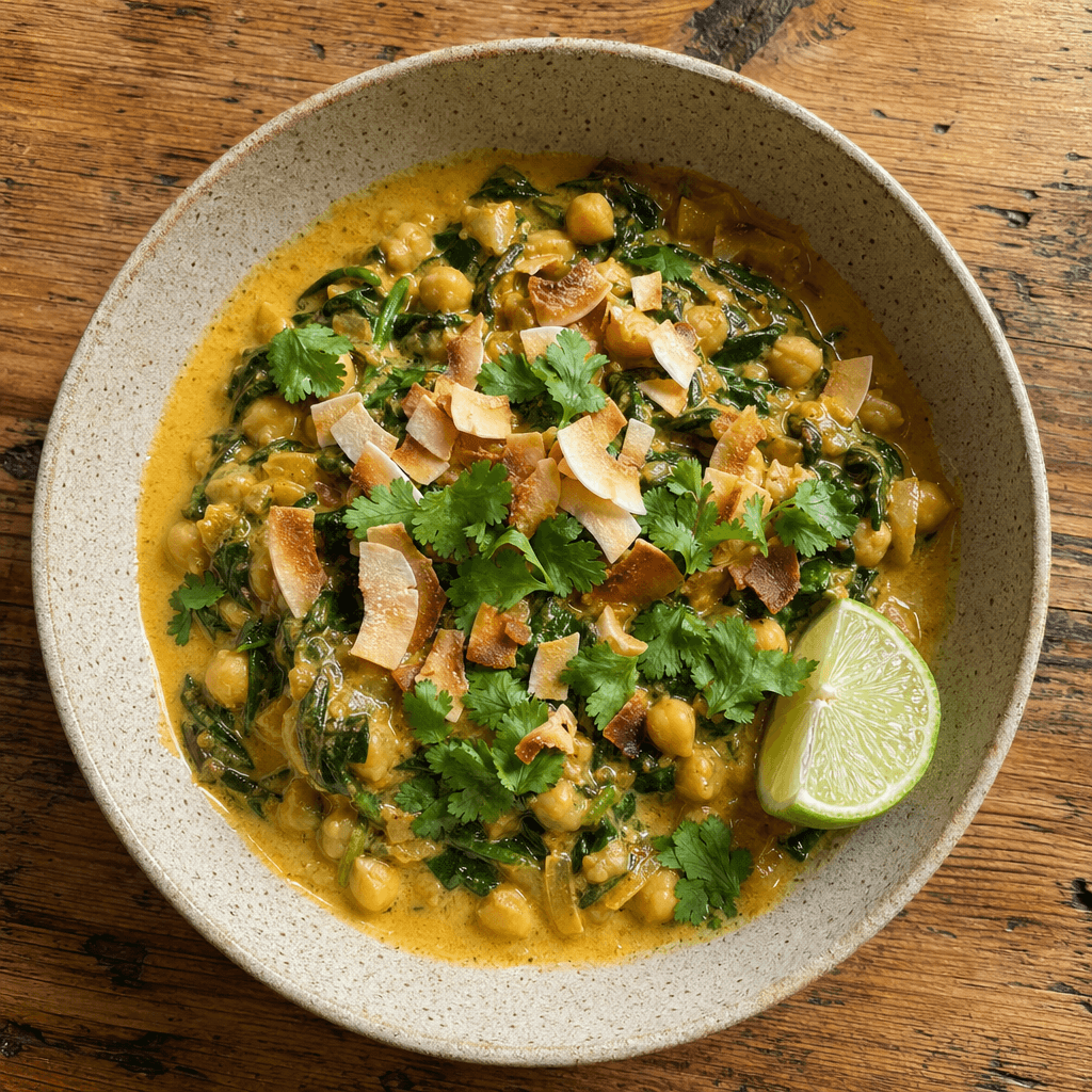 Spinach, Chickpea & Coconut Curry