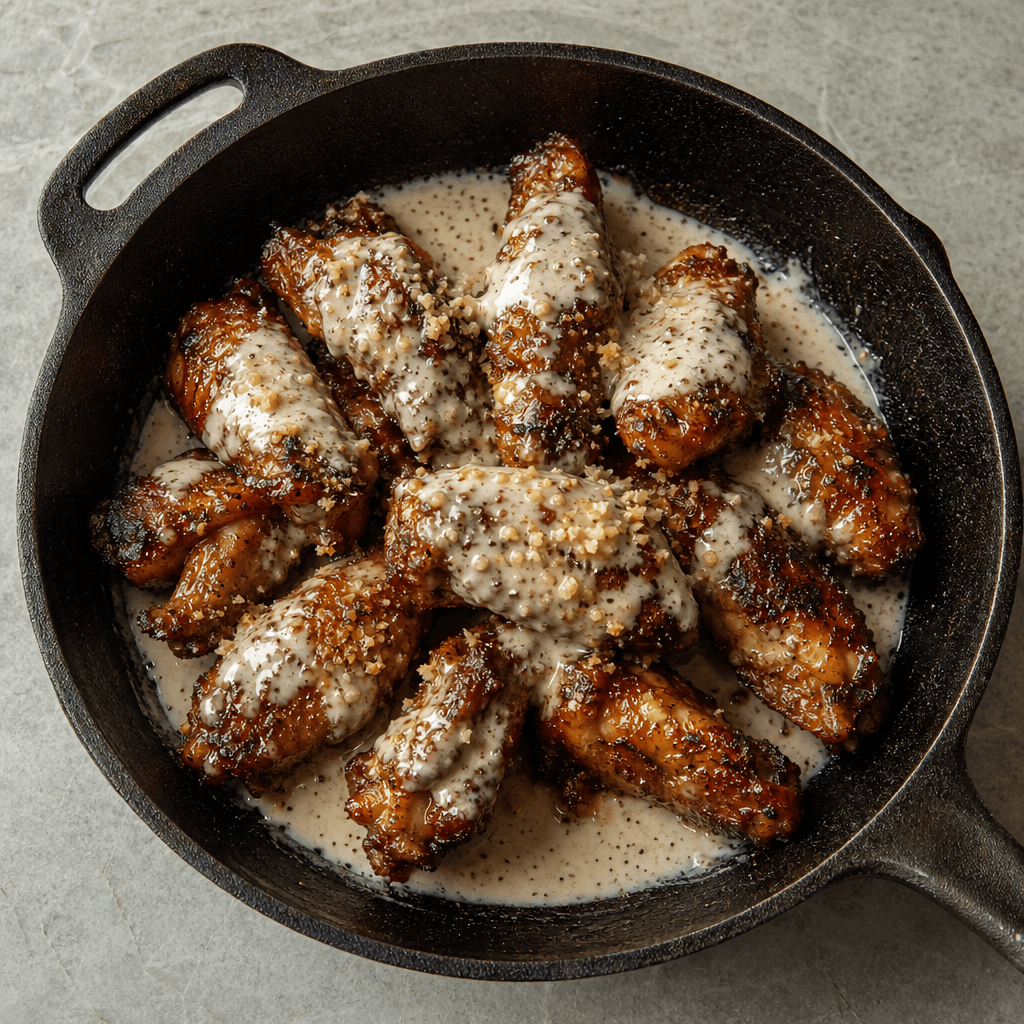 Smoked Hot Wings with Alabama White Sauce