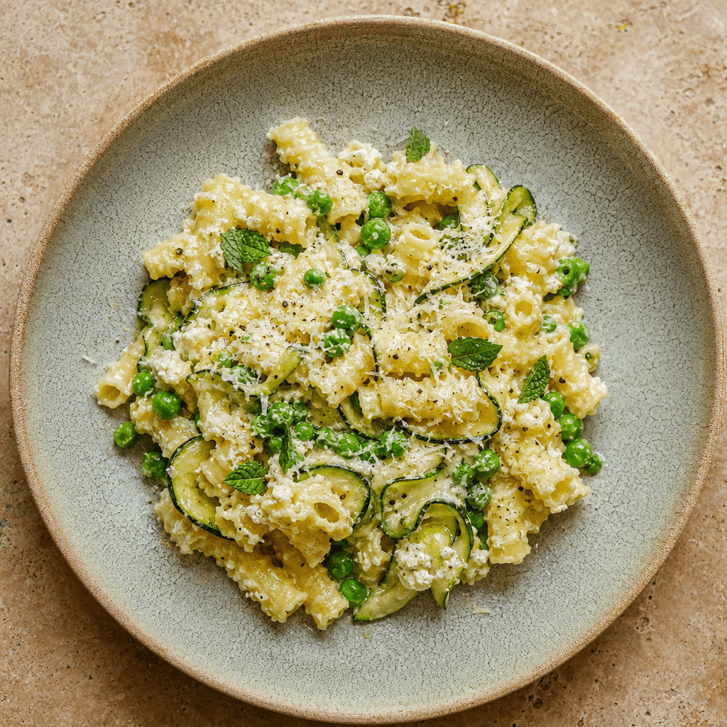 Courgette, Pea & Ricotta Pasta